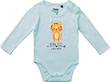 Kleckerliese Baby Body Langarm mit Motiv Born 2022 Tiermotiv Tiger Pfeil Wunschname und Wunschjahres Zahl Vintage Sprüche Jungen Mädchen, LightBlue,62