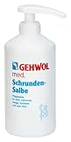GEHWOL med. Schrunden Salbe, Pflegesalbe verhornte, rissige, trockene, raue Haut, 500 ml mit Sp