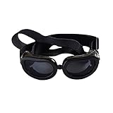 ZHYYYDS Haustierbrille Faltbare Hundebrille Winddichte Schnee- Und UV-beständige Haustier-Sonnenbrille,Black