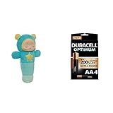 Playskool F0686 Glo Worm SmartSense Geräuscherkennung und Aufnahmefunktion (Amazon Exclusive + Duracell NEU Optimum AA Mignon Alkaline Batterien, 1.5V LR6 MX1500, 4er-Pack
