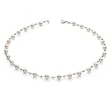 Perlenkette Kette Collier Halskette echte Perlen creme-weiß Halsschmuck D