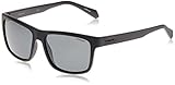 Polaroid Herren PLD 2058/S Sonnenbrille, Schwarz (MTT Black), 55