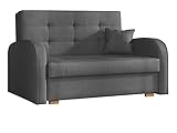 Schlafsofa Viva Gold II mit Bettkasten, 2 Sitzer Polstersofa mit Schlaffunktion inkl. Kissen, Sofa, Sofagarnitur, Bettsofa, Wohnlandschaft, Farbauswahl (Kronos 22)