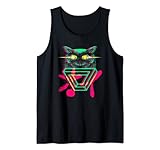 Vaporwave Ästhetische Synthwave Retrowave Eule Grafik Tank Top