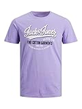 JACK&JONES Men's JJELOGO Tee SS O-Neck 2 COL SS22 SN T-Shirt, Lavender, M