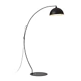 blumfeldt Bixente Lampe, Outdoor-Lampe, Bogenlampe, Stehlampe, Schutzklasse: IP23, wetterfest, runder Lampenschirm, extralanges Netzkabel mit 3,6 m, stabiler Lampenständer aus Metall,