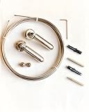 5M Seilspanngarnituren Spannseil Gardine Edelstahl Vorhang Draht Hängender Kabel Installationssatz Gardine Stahlseil, Für Innenministerium Dekoration Nettovorhang Stangen (Nein Vorhangclip)