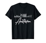 Amsterdam Skyline Souvenir Hauptstadt Städtetrip Niederlande T-S
