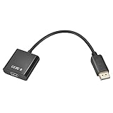 sourcing map Active Displayport zu HDMI Kabel aktiver DP zu HDMI Adapter Kabelkonverter von Stecker zu Buchse für Laptop Desktop PC zu Monitor Projektor TV