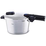 Fissler Vitaquick / Induktions-Schnellkochtopf (4,5l, Ø 22 cm) Edelstahl-Dampfkochtopf, 2 Garstufen, stapelbar, alle Herdarten– auch Induk