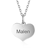 Jewelora Personalisierter Name Frauen Anhänger Liebe Herz Projektion Halskette 925 Sterling Silber Halskette Schmuck Geschenk zum Muttertag Valentinstag Jubiläum Geburtstag