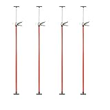 Grafner Teleskopstütze, 4er Set, stufenlos ausziehbar von 115 – 290 cm, Einhandbedienung, belastbar bis 30 kg, mit Blitz-Spanner, Einhandstütze Montagestütze Deckenstütze Baustütze Trockenb