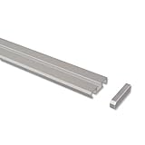 INTERDECO Gardinenschienen Silber-Grau 1-/2-läufige Vorhangschienen aus Aluminium, Slimline, 100