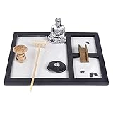 Baoblaze Miniatur Sandkasten Kinder Spielkiste Holz Sandkasten Silber Buddha F/H