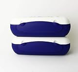 Lunchbox TUPPERWARE to Go 2X Blau/Weiß Brotdose Box Behälter Twin Kühlschrank + Kiwilö