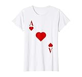 Damen Kartenspiel Kostüm Spielkarte Herz Ass - Fasching & Karneval T-S