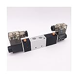 DINGGUANGHE Pneumatisches Luftmagnetventil 4V330E / c/p-08/10 Doppelspulenanschluss 1/4'3/8 AC220V 5/3 Wege-Steuerventil Licht Ventil (Specification : 4V330C 10, Voltage : 110V)