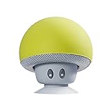 Freljorder Tragbarer kabelloser Bluetooth-Lautsprecher mit kleinem Kopf Silikon-Saugnapf-Lautsprecher,D17