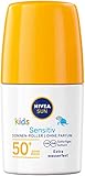 NIVEA SUN Kids Sensitiv Sonnen-Roller im 2er Pack (2 x 50 ml), Sonnencreme mit LSF 50+, praktische Sonnenlotion für emp