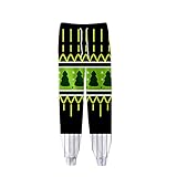 yiouyisheng Weihnachten Pyjamashose Damen Warme Hose Freizeithose mit Schneeflocke Weihnachtsbaum Druck Winter Hausanzug Hose Leggings Damen High Waist Hosen mit Kordelzug