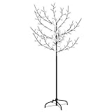 YOPOTIKA Weihnachtsbaum 120 LEDs Blaues Licht Kirschblüten 150 cm für Weihnachten Dekorationen, Weihnachtsbaumrock Christmas D