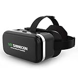 VR SHINECON VR Brille Handy Virtual Reality Headset, 3D VR-Brille Erleben Sie Spiele und 360 Grad Filme in 3D mit weicher & komfortabler VR Brille Glasses für iPhone Samsung Android Handy 4.7-6.5 Z