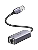 UGREEN USB LAN Adapter Gigabit Ethernet Adapter USB Netzwerkadapter 1000Mbps mit Alugehäuse, geflochtenem Kabel unter Windows 11/10/8, Mac OS kompatibel mit MacBook, Surface Laptop, Notebook, I