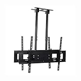 JHGF TV-Ständer 60'-100' Decken-TV-Halterung Heavy Duty Doppelstange Doppelbildschirm-TV-Aufhänger TV-Deckenhalterung Verstellbare Halterung ，Max 900x600