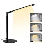 LED Bürolampe Augenschonende Schreibtischlampe LED Metall Tischlampe Praktische Klapptische Lampe Augenpflegendes Lesepult-Licht Piano-Nachtlicht Stufenlos Einstellbare Helligkeit Mit Memory-Funk