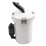 NICREW Aquarium Außenfilter, Einstellbarer Durchfluss Aquarium Filter mit Filtermaterial, 400 L/