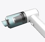 LONGRUI Tragbarer Autostaubsauger, Nass- Und Trockensauger, Tragbarer Akku-Staubsauger, Staubsauger, Mini-Autostaubsauger, Leistungsstarker Zyklon-Staubsauger Für Autos, Haushalt,Weiß