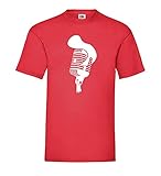 Retro Micro mit Elvis Tolle Männer T-Shirt Rot M - shirt84