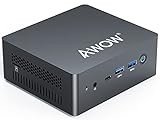 Mini PC Windows 10 Pro,Intel Celeron J4125 mit 8GB DDR4/ NVMe M.2 128GB SSD 4K@60Hz, AWOW AK41 Desktopcomputer Dual HDMI, Erweiterte SSD 2 TB, 2.4G/5G Dual WiFi, Gigabit Ethernet, USB*4,BT 5.0