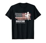 Fußball für Damen und Mädchen mit Flagge der Vereinigten Staaten T-S