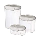 Sistema 1223 Bake It Collection 3er Pack Stack & Pour, Kunststoff, transparent/weiß