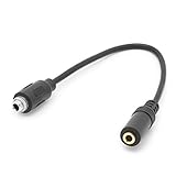 Adapter Universe 20 cm Einbaubuchse 3,5mm Klinke Kupplung AUX Stereo Buchse Verlängerungskabel für Auto, PC UVM