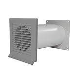 EASYTEC® Mauerkasten Ø 150 mm grau mit Teleskoprohr und Rückstauklapp