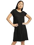 ONLY Damen onlBERA Back LACE UP S/S Dress JRS NOOS Kleid, Schwarz (Black Black), 36 (Herstellergröße: S)