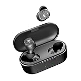 SoundPEATS TrueFree+ Bluetooth Kopfhörer, In-Ear-Stereo Ohrhörer, Eingebautes Mikrofon mit Binauralen Anrufen, Automatische Kopplung in Einem Schritt, Gesamtspielzeit 35 Stunden, Geräuschisolierung