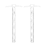 STOBOK 2 STÜCKE T Formuleller Kunststoff Transparent T Quadratischer Lineal T Quadrat Zeichnen Lineal Straight Lineal Messen Lineal Werkzeug Architekten Lineal Für B