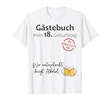 18. Geburtstag Junge Mädchen Party Gästebuch Lustig Geschenk T-S