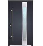 Haustür Welthaus WH75 RC2 Premiumtür Aluminium mit Kunststoff LA150 Tür 1000x2000mm DIN Links Farbe aussen anthrazit 7016 Innen weiß außengriff BGR1400 innendrucker M45 Zylinder 5 Schlüß