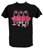 UZ Design Squad Game Tshirt Herren Kinder Schwarz Wachen Maske Tv Serien Shirt, Herren - M