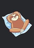 Notizbuch A4 kariert mit Softcover Design: Schlafendes Faultier - Chilling Sloth SchlafDesign Chill: 120 karierte DIN A4 S