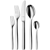 WMF Atic Edelstahl Besteck Set 6 Personen, Essbesteck Set 30 teilig, Monobloc-Messer, Cromargan protect poliert, kratzbeständig, spü