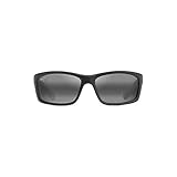 Maui Jim Herren 766-02MD Sonnenbrille, Negro Mate-Blanco-Azul, 61/17/127