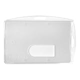 Karteo Ausweishülle horizontal und vertikal [1 Stück] Kartenhülle transparent Hartplastik Kartenhalter als Schutzhülle für Ausweise Werksausw