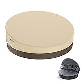 Schutzhülle für Rattan Sonneninsel, Abdeckung Sonneninsel Wetterfest 420 D Oxford 228x83cm Rund Abdeckplane Schutzhülle Garten Möbel Plane Abdeckhaube (Beige)