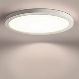 LED Deckenleuchte Flach 12W LED Deckenlampe Ultraslim 13mm, Flimmerfreie Panel Leuchte Rund für Bad/ Flur/ Schlafzimmer/ Keller/ Balkon/ Wohnzimmer, 4000K Neutralweiß