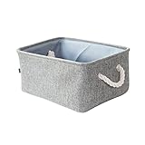 CZFSKCZ 1 stücke Faltbare Schrank Organizer Kleidung Aufbewahrungsbeutel,mit verstärktem Griff Dicker Stoff.(Grau),Größe:S 17.1x13.7x9.8in,M 18.9x14.9x11.8in,L 20,4x15.7x13.7in (Size : Small)